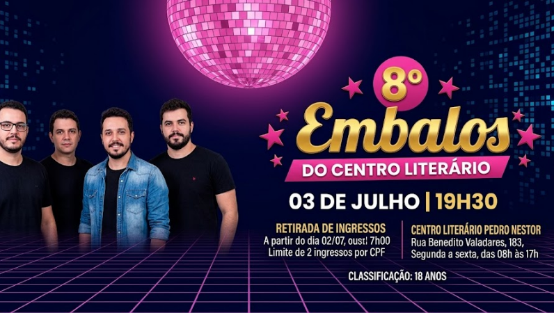 Embalos do Centro Literário recebe banda formada por médicos de Pará de Minas nesta sexta-feira